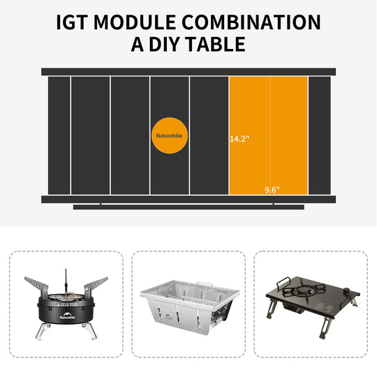 Square Fold IGT Quick Open Folding Camping Table