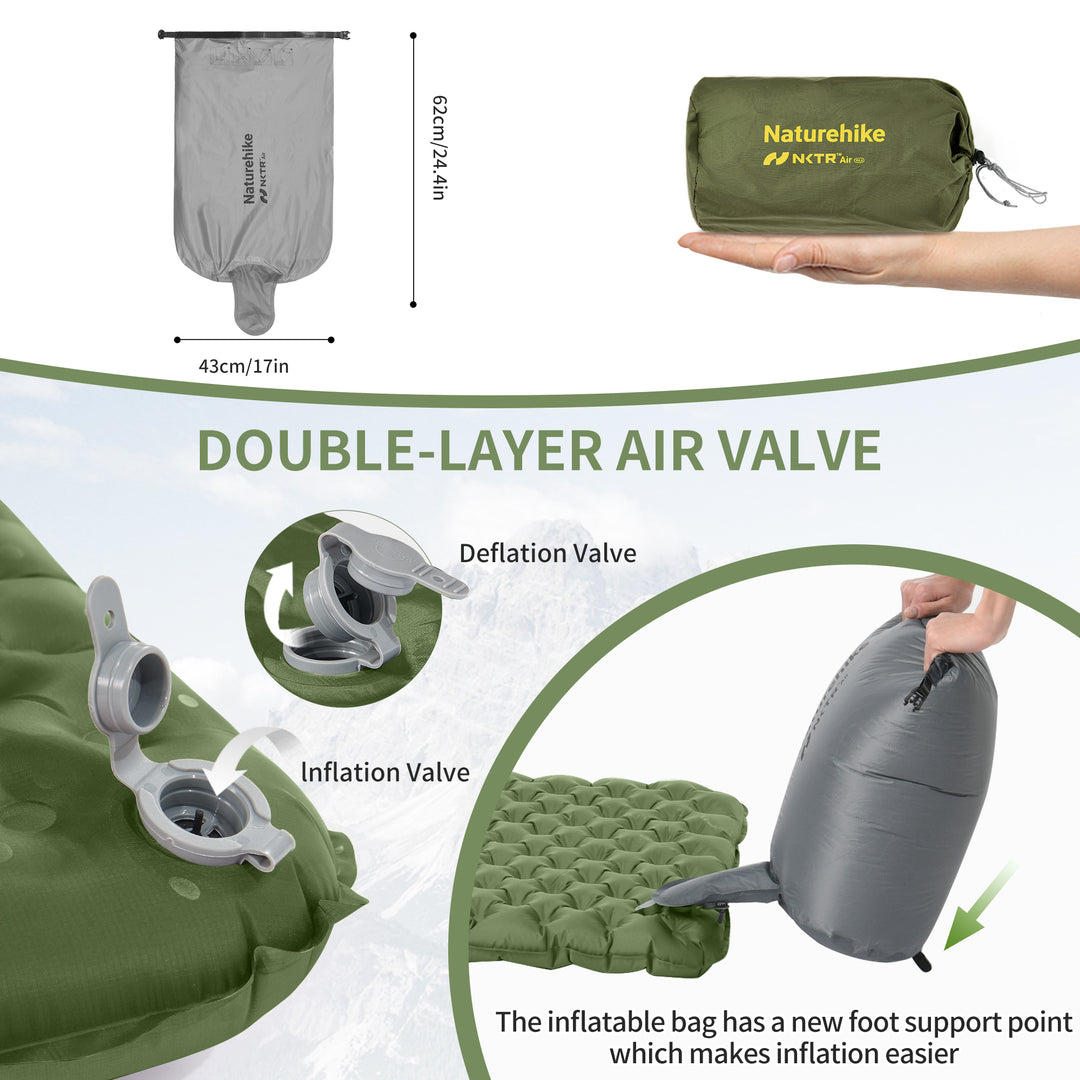 Tuye Series Ultra Light Inflatable Sleeping Pad （R-value 4.6 minimum temperature -20℃/-4℉）