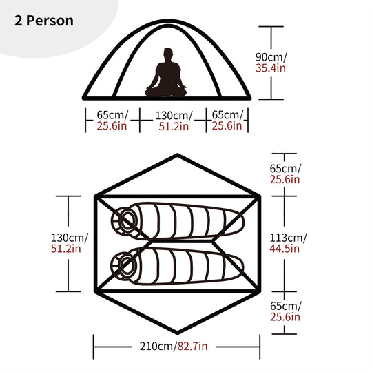 Vik Single-Layer 2 People Camping Tent