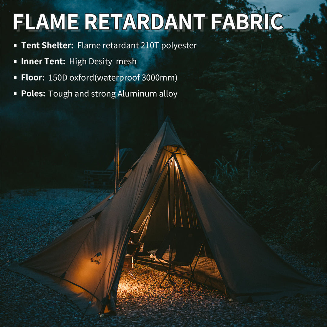 Flame Retardant 4-Season Camping Tent with Stove Jack