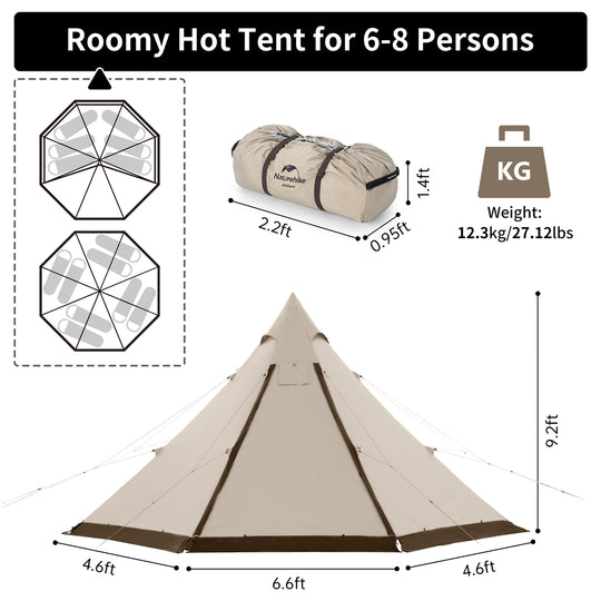 Ranch 6 People 4 season Luxury Camping Tent