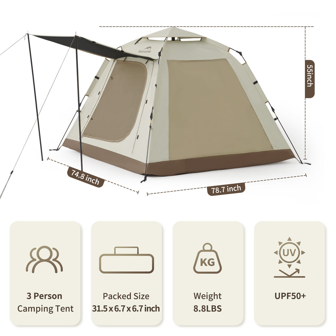 Naturehike Ango Picnic Automatic 3 persons Tent