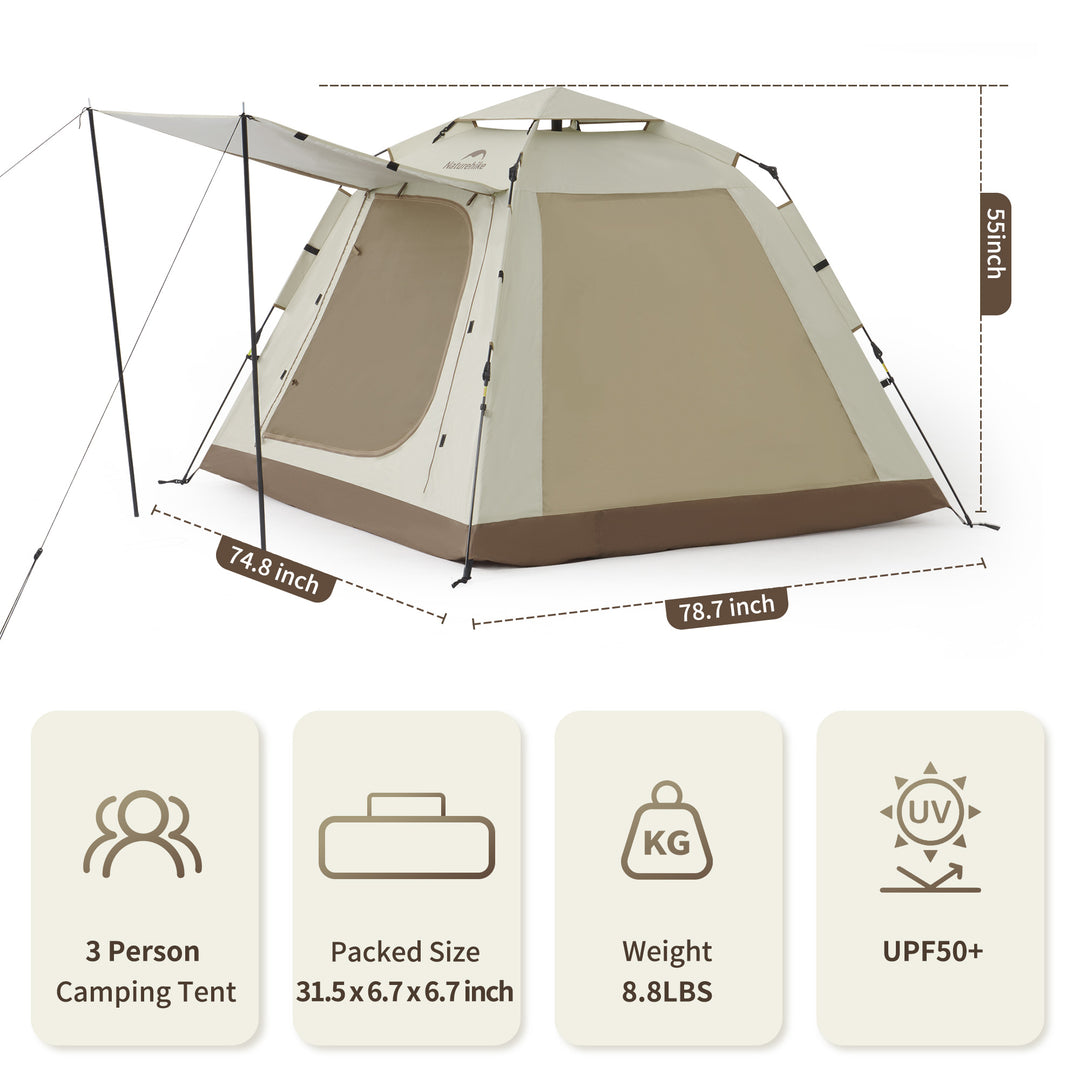 Naturehike Ango Picnic Automatic 3 persons Tent