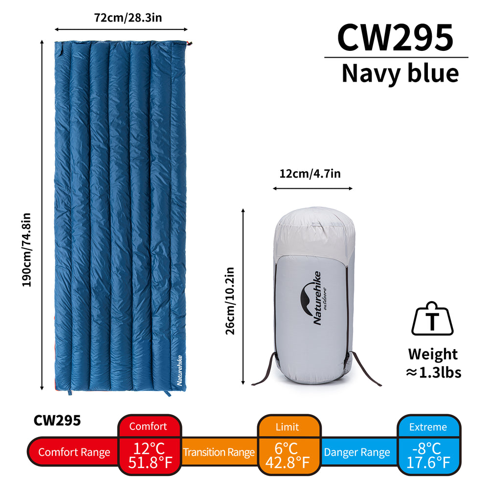 CW295 Duck Down Envelope Sleeping Bag