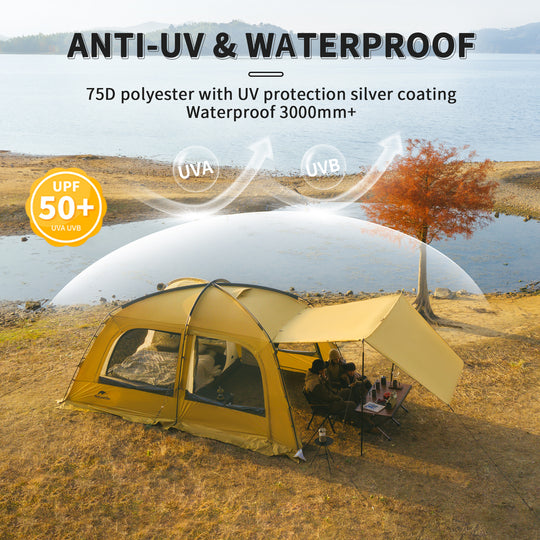 Naturehike Dune 4-Season 3Person Hot Tent with Stove Jack