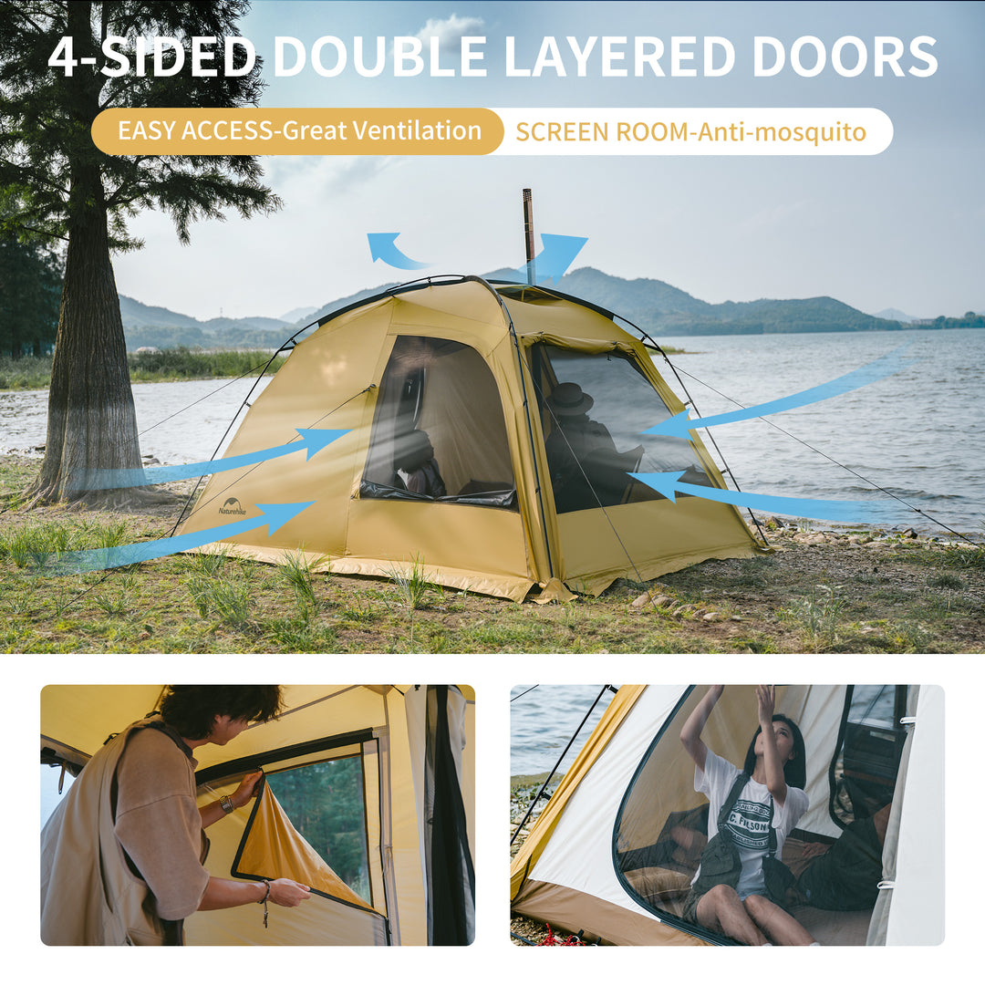 Naturehike Dune 4-Season 2Person Hot Tent with Stove Jack