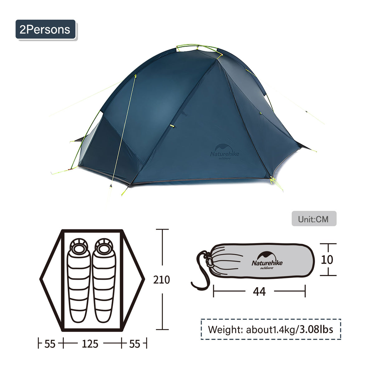 Tagar 2 People Camping Tent – Naturehike-au