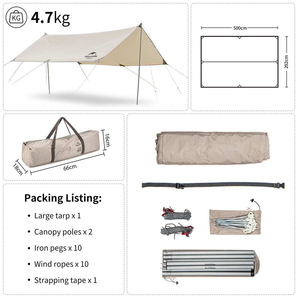 Shelter Sun Shade Camping Rain Tarp