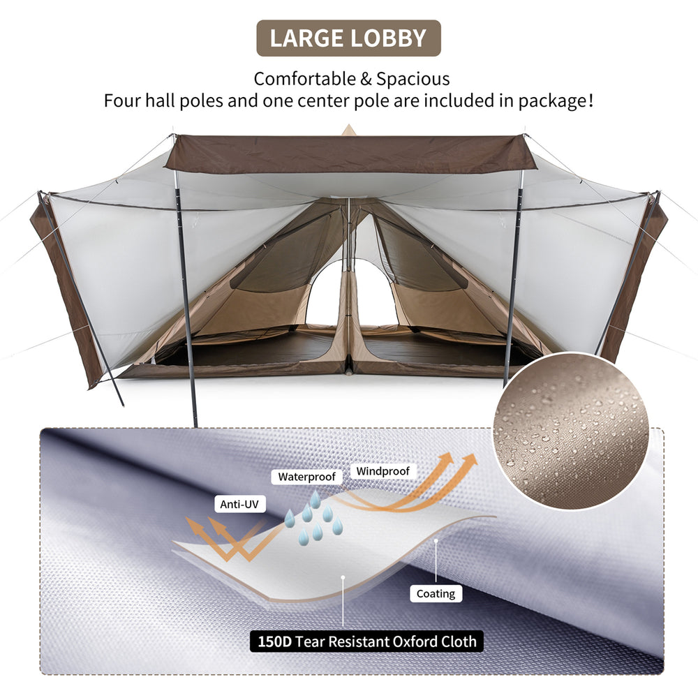 Ranch 6 People 4 season Luxury Camping Tent