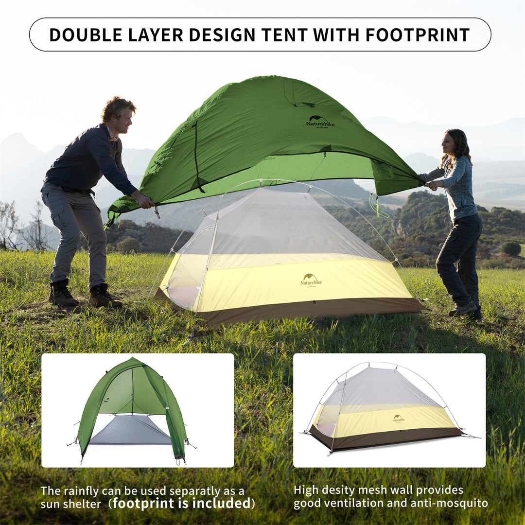 Cloud Up 1 Person 3-season Camping Tent Ultralight 20D