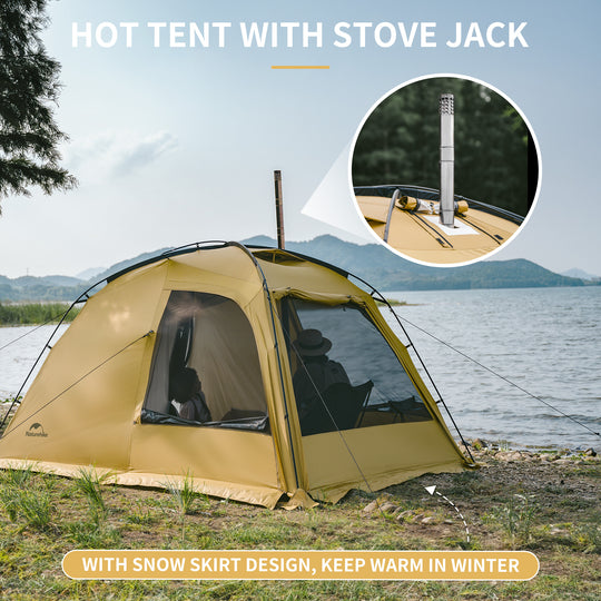 Naturehike Dune 4-Season 2Person Hot Tent with Stove Jack