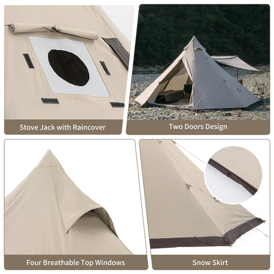 Ranch 6 People 4 season Luxury Camping Tent