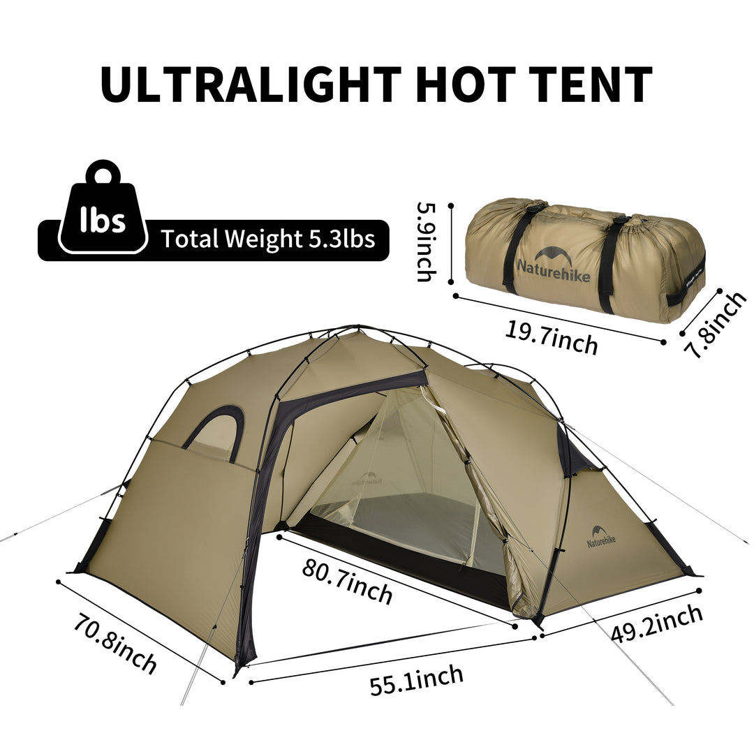Massif Solo Ultralight Hot Tent One Bedroom&One Living Room