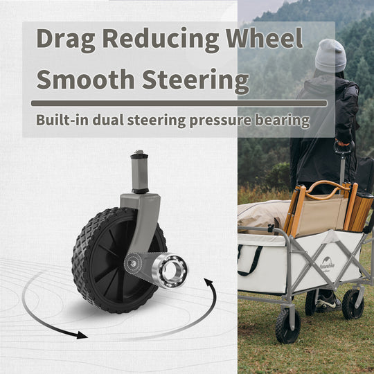Naturehike Lightweight Cart, Collapsible Portable Wagon Cart, 80 Liters Camping Cart, Maximum 100 Liters, Garden Outdoor Park Utility Wagon Cart