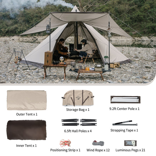 Ranch 6 People 4 season Luxury Camping Tent