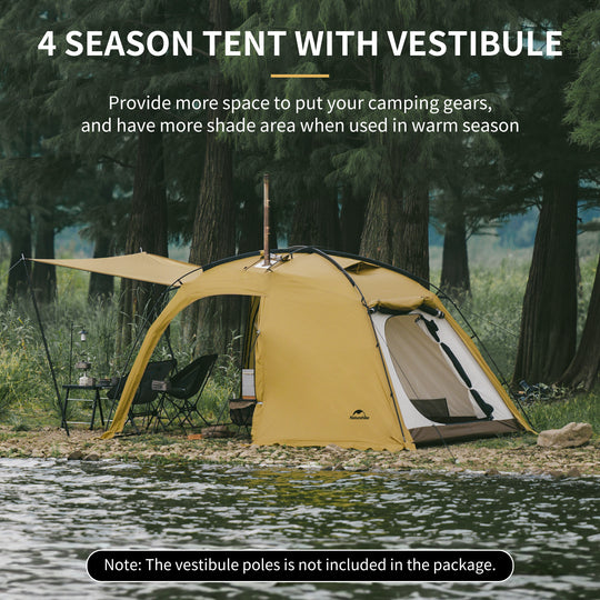 Naturehike Dune 4-Season 2Person Hot Tent with Stove Jack