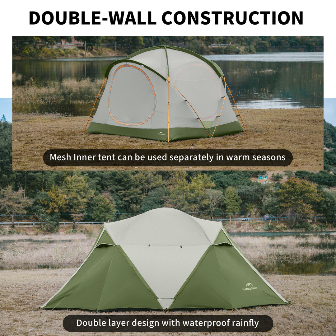 Naturehike KOTA 4 One-Bedroom And Two-Bathroom Tent