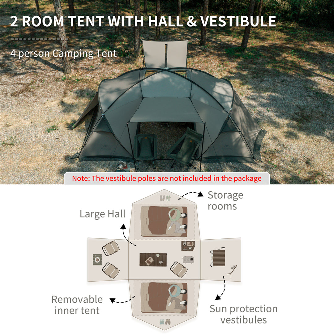 Mountain Peak Hot Tent Two Bedroom&One Living Room