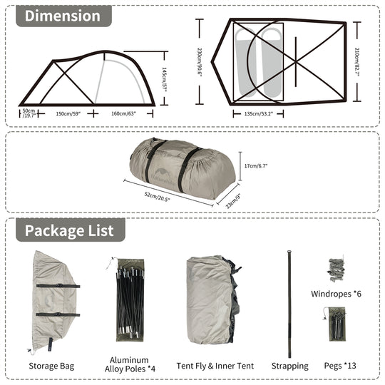 Mountain Peak Hot Tent One Bedroom&One Living Room