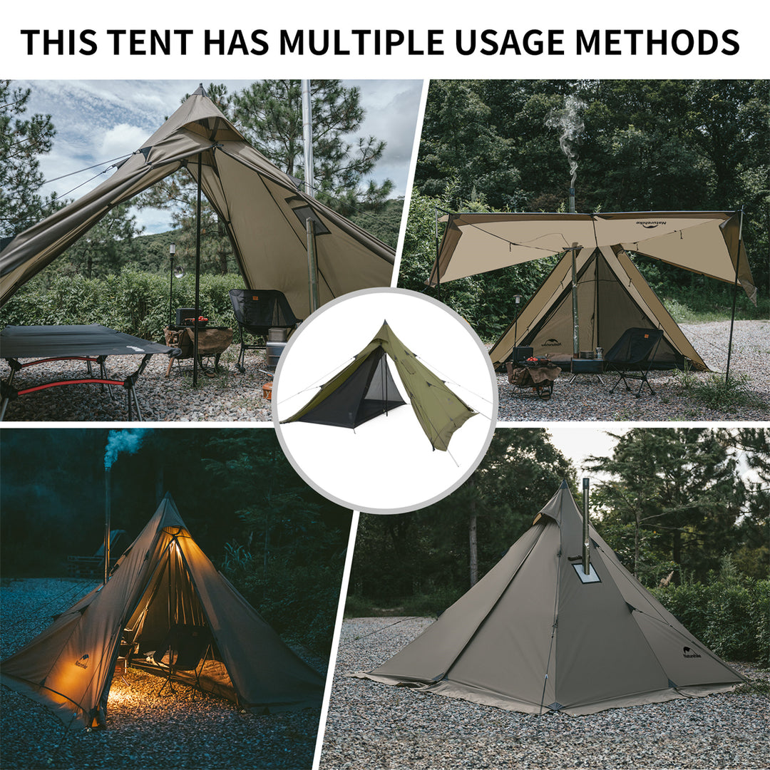 Flame Retardant 4-Season Camping Tent with Stove Jack