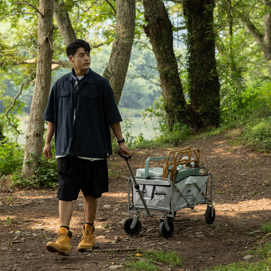 Naturehike Lightweight Cart, Collapsible Portable Wagon Cart, 80 Liters Camping Cart, Maximum 100 Liters, Garden Outdoor Park Utility Wagon Cart