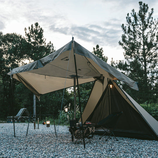 Flame Retardant 4-Season Camping Tent with Stove Jack