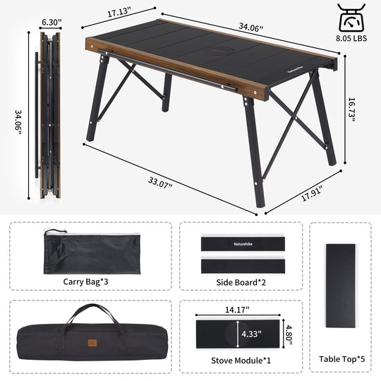 Square Fold IGT Quick Open Folding Camping Table