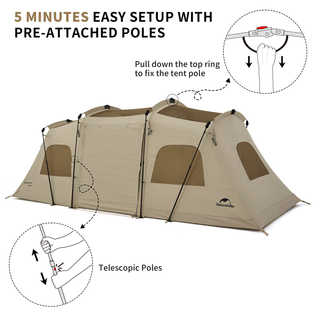 Cloud Boat Fast One-Bedroom Speedy Tunnel Tent