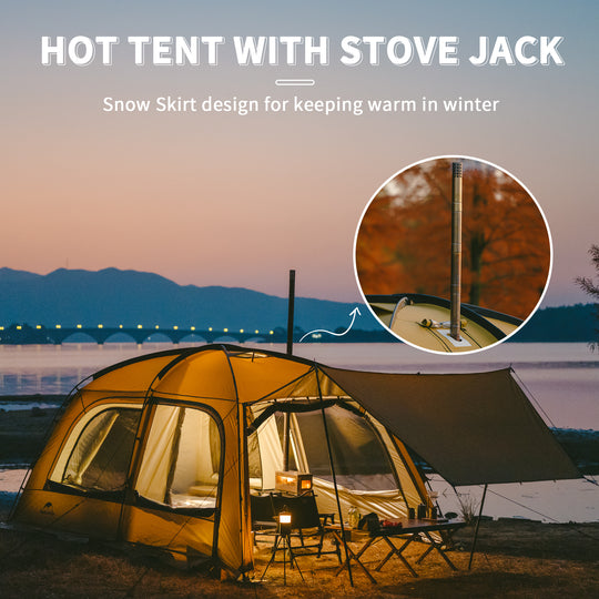Naturehike Dune 4-Season 3Person Hot Tent with Stove Jack