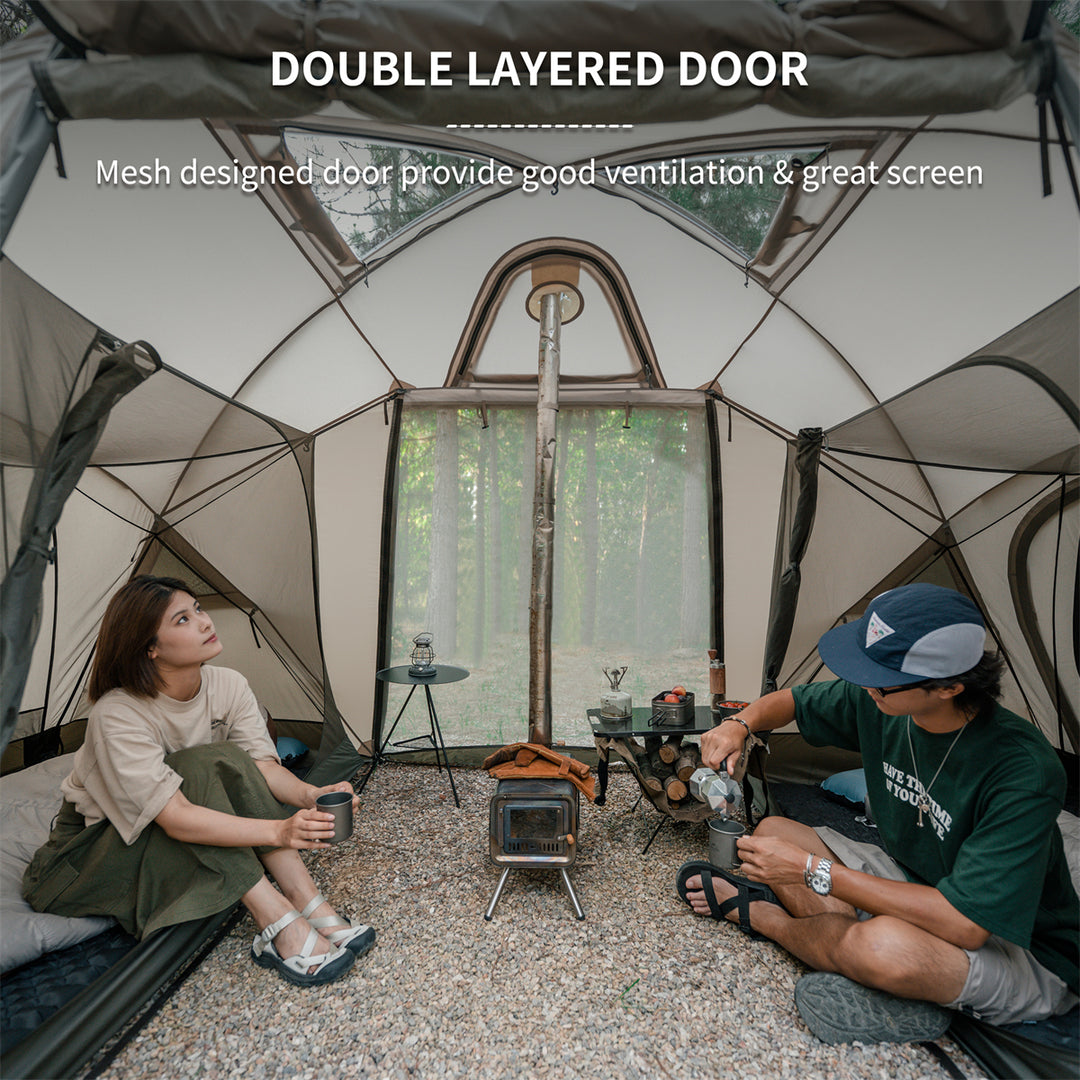 Mountain Peak Hot Tent Two Bedroom&One Living Room