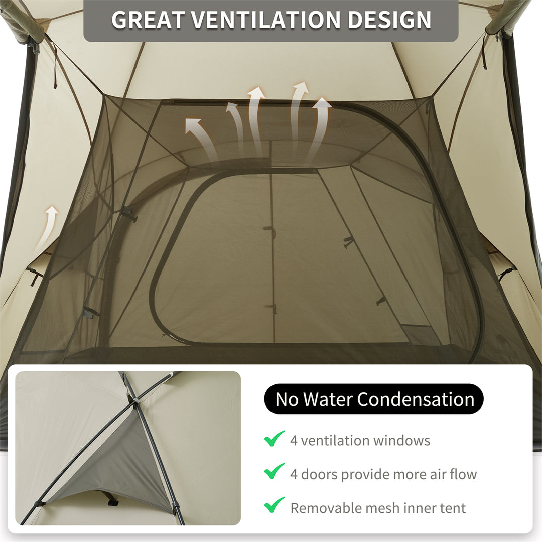Mountain Peak Hot Tent Two Bedroom&One Living Room