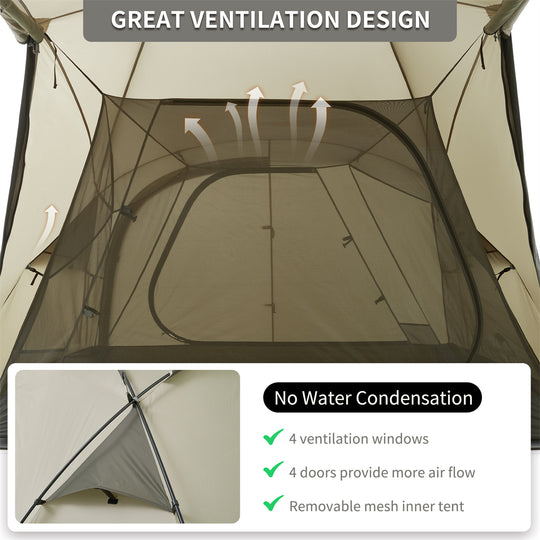 Mountain Peak Hot Tent Two Bedroom&One Living Room