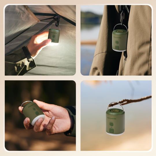 Naturehike Wind Mini Air Pump, Outdoor Multifunctional Tiny Pump (102g) with 1600mAh Battery, Lighting with Flame Lampshade, Efficient and Powerful Pump