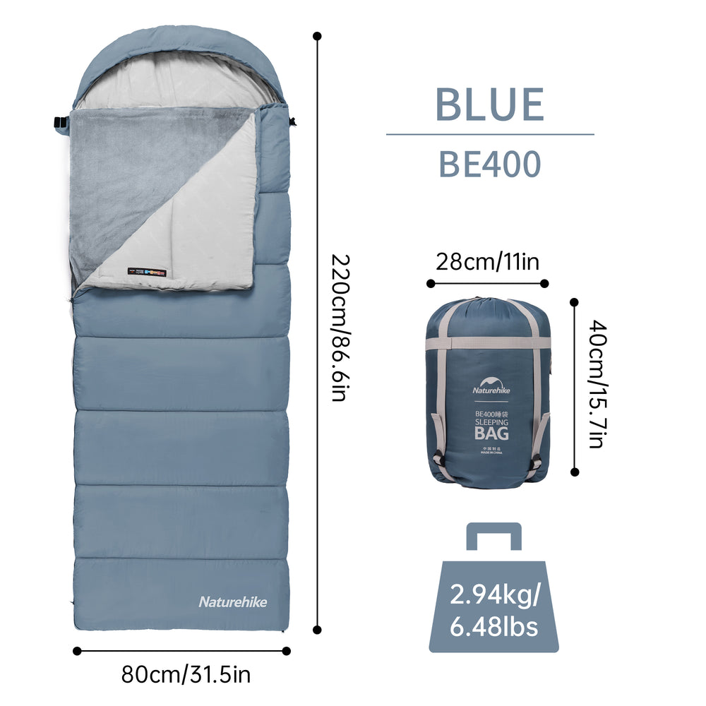 Envelope Hooded Heating Cotton Sleeping Bag