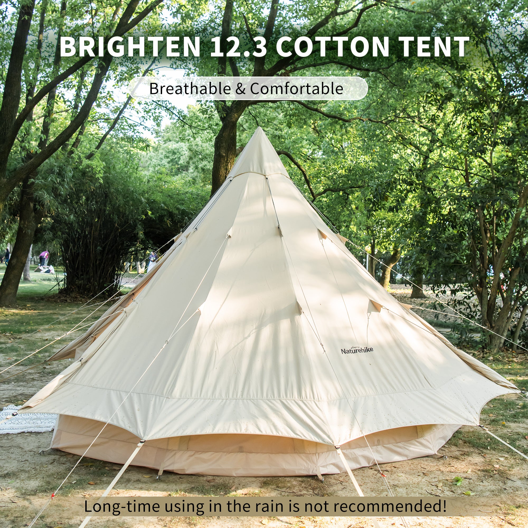 Brighten 12.3 Cotton Pyramid 4 Season Tent – Naturehike-au